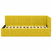Cadru de pat colțar cu headboard Galben 90 cm x 200 cm Catifea - WALTI WALTI