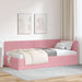 Cadru de pat colțar cu headboard Roz 100 cm x 200 cm Catifea - WALTI WALTI