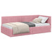 Cadru de pat colțar cu headboard Roz 100 cm x 200 cm Catifea - WALTI WALTI