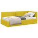 Cadru de pat colțar cu headboard Galben 100 cm x 200 cm Catifea - WALTI WALTI