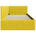 Cadru de pat colțar cu headboard Galben 100 cm x 200 cm Catifea - WALTI WALTI