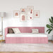 Cadru de pat colțar cu headboard Roz 80 cm x 200 cm Catifea - WALTI WALTI