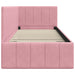 Cadru de pat colțar cu headboard Roz 80 cm x 200 cm Catifea - WALTI WALTI