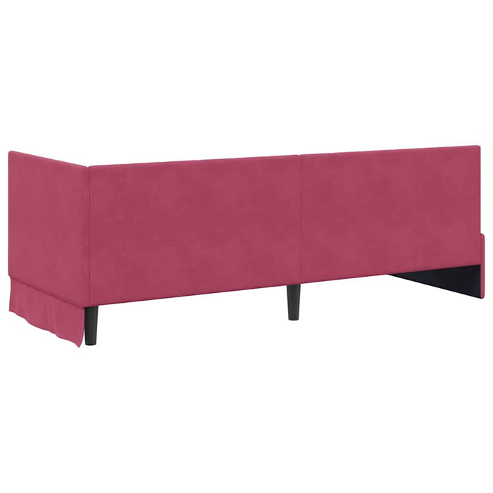 Cadru de pat colțar Roșu Vin 80 cm x 200 cm Catifea - WALTI WALTI