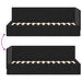 Cadru de pat colțar cu headboard Negru 80 cm x 200 cm Catifea - WALTI WALTI