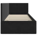 Cadru de pat colțar cu headboard Negru 80 cm x 200 cm Catifea - WALTI WALTI