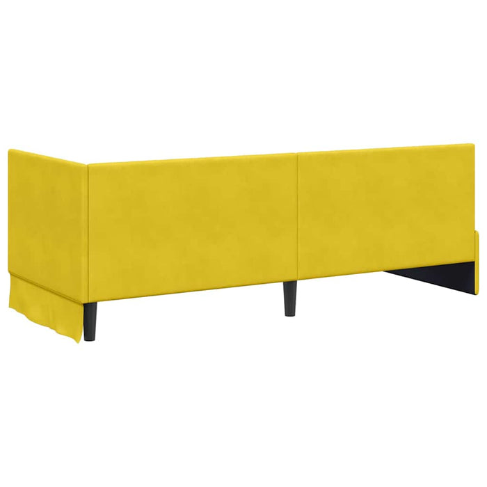 Cadru de pat colțar cu headboard Galben 80 cm x 200 cm Catifea - WALTI WALTI