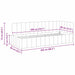 Cadru de pat colțar cu headboard Galben 80 cm x 200 cm Catifea - WALTI WALTI