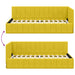 Cadru de pat colțar cu headboard Galben 90 cm x 190 cm Catifea - WALTI WALTI