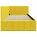 Cadru de pat colțar cu headboard Galben 90 cm x 190 cm Catifea - WALTI WALTI