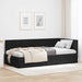 Cadru de pat colțar cu headboard Negru 90 x 200 cm Catifea - WALTI WALTI