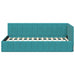 Cadru de pat colțar cu headboard Turcoaz 90 cm x 200 cm Catifea - WALTI WALTI