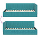 Cadru de pat colțar cu headboard Turcoaz 90 cm x 200 cm Catifea - WALTI WALTI