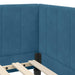 Cadru de pat colțar cu headboard albastru 80 x 200 cm Catifea - WALTI WALTI