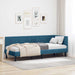 Cadru de pat colțar cu headboard albastru 80 x 200 cm Catifea - WALTI WALTI