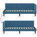 Cadru de pat colțar cu headboard albastru 80 x 200 cm Catifea - WALTI WALTI