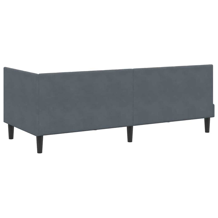 Cadru de pat colțar cu headboard Gri închis 80 x 200 cm Catifea - WALTI WALTI