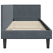 Cadru de pat colțar cu headboard Gri închis 80 x 200 cm Catifea - WALTI WALTI