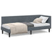 Cadru de pat colțar cu headboard Gri închis 80 x 200 cm Catifea - WALTI WALTI
