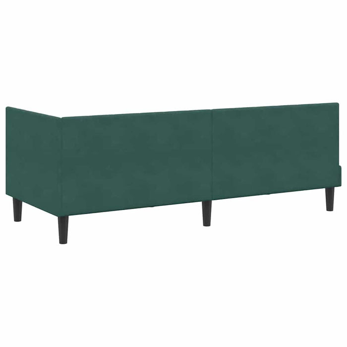 Cadru de pat colțar Verde închis 80 x 200 cm Catifea - WALTI WALTI