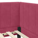 Cadru de pat colțar cu headboard bordo 80 x 200 cm Catifea - WALTI WALTI