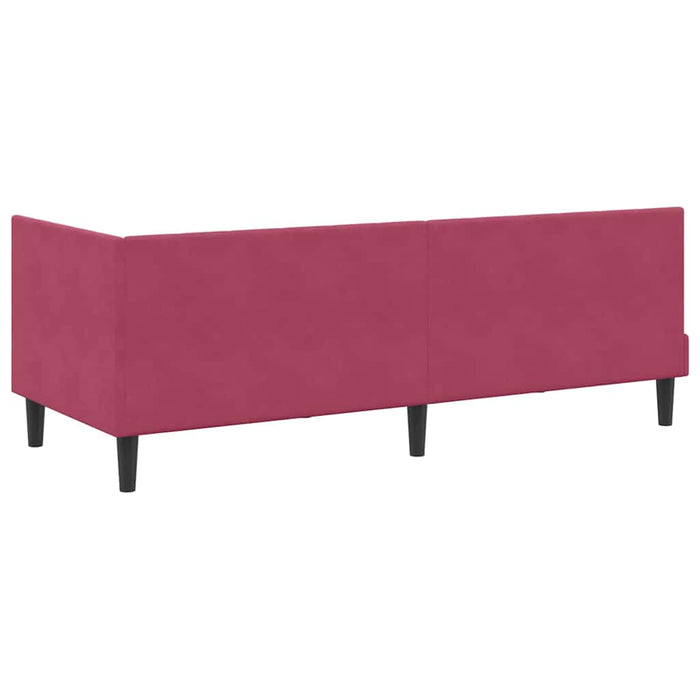 Cadru de pat colțar cu headboard bordo 80 x 200 cm Catifea - WALTI WALTI