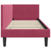 Cadru de pat colțar cu headboard bordo 80 x 200 cm Catifea - WALTI WALTI