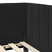 Cadru de pat colțar cu headboard Negru 80 x 200 cm Catifea - WALTI WALTI