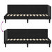 Cadru de pat colțar cu headboard Negru 80 x 200 cm Catifea - WALTI WALTI