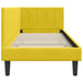 Cadru de pat colțar cu headboard Galben 80 x 200 cm Catifea - WALTI WALTI
