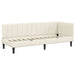 Cadru de pat colțar cu headboard Crem 80 x 200 cm Catifea - WALTI WALTI