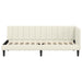 Cadru de pat colțar cu headboard Crem 80 x 200 cm Catifea - WALTI WALTI