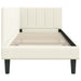 Cadru de pat colțar cu headboard Crem 80 x 200 cm Catifea - WALTI WALTI