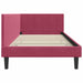 Cadru de pat colțar cu headboard bordo 90 x 190 cm Catifea - WALTI WALTI