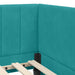 Cadru de pat colțar cu headboard Turcoaz 90 x 190 cm Catifea - WALTI WALTI