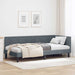 Cadru de pat colțar cu headboard Gri închis 90 x 200 cm Catifea - WALTI WALTI