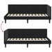 Cadru de pat colțar cu headboard Negru 90 x 200 cm Catifea - WALTI WALTI