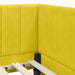 Cadru de pat colțar cu headboard Galben 90 x 200 cm Catifea - WALTI WALTI