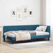 Cadru de pat colțar cu headboard albastru 100 x 200 cm Catifea - WALTI WALTI