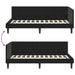 Cadru de pat colțar cu headboard Negru 100 x 200 cm Catifea - WALTI WALTI