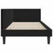 Cadru de pat colțar cu headboard Negru 100 x 200 cm Catifea - WALTI WALTI