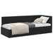 Cadru de pat colțar cu headboard Negru 80 cm x 200 cm Catifea - WALTI WALTI