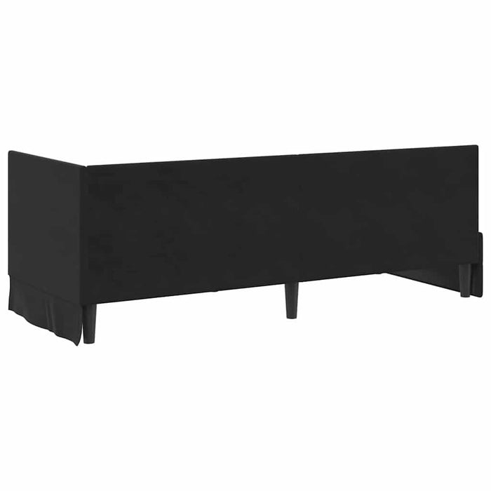 Cadru de pat colțar cu headboard Negru 80 cm x 200 cm Catifea - WALTI WALTI