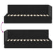 Cadru de pat colțar cu headboard Negru 80 cm x 200 cm Catifea - WALTI WALTI