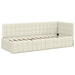 Cadru de pat colțar cu headboard Crem 80 cm x 200 cm Catifea - WALTI WALTI