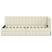 Cadru de pat colțar cu headboard Crem 80 cm x 200 cm Catifea - WALTI WALTI