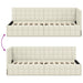 Cadru de pat colțar cu headboard Crem 80 cm x 200 cm Catifea - WALTI WALTI
