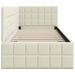 Cadru de pat colțar cu headboard Crem 80 cm x 200 cm Catifea - WALTI WALTI