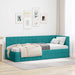 Cadru de pat colțar cu headboard Turcoaz 80 cm x 200 cm Catifea - WALTI WALTI