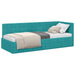 Cadru de pat colțar cu headboard Turcoaz 80 cm x 200 cm Catifea - WALTI WALTI